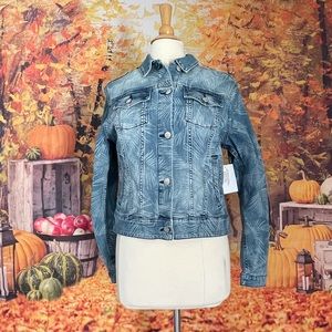 Lularoe “Harvey” Jean Jacket Large